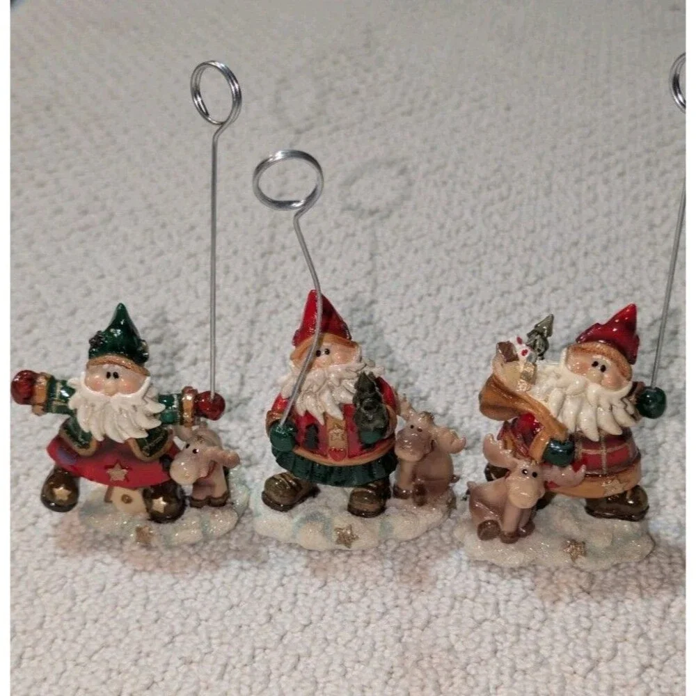 Christmas - Santa Holders Set Of 3   NEW